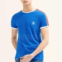 Vêtements de mode, t-shirts décontractés en coton pour hommes, été, manches courtes, logo sur le devant, t-shirts personnalisés, vente en gros, t-shirt pour hommes 220 GSM