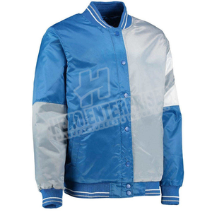 แจ็กเก็ตเบสบอลบอมเบอร์ผ้าซาตินจาก USA สีทึบออกแบบได้ตามต้องการ - Product Image 3