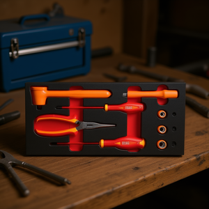 Assortiment d'outils pour électricien Usag 1000V avec clés à douille, cliquets, pinces, tournevis, ensemble d'outils 8 pièces - Product Image 3
