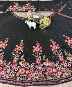 การเปิดตัว faux georgette lehenga คุณภาพดีพิเศษพร้อมชั้นกระป๋องและผ้าใบ - Product Image 6