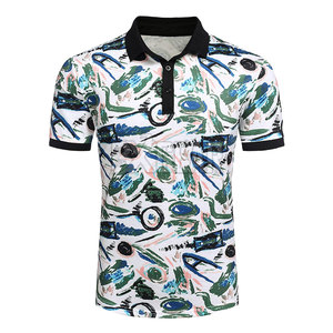 T-shirt polo à sublimation pour homme coupe classique Tissu doux à manches courtes léger avec un look décontracté et élégant - Product Image 1