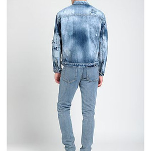 Chaqueta Vaquera Entallada para Hombre, Estilo Urbano, Personalizable, de Secado Rápido, Transpirable, Ecológica, Lavada a la Piedra, de Alta Calidad, Envío Gratis - Product Image 3