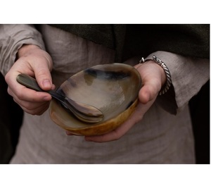 Bol en corne de buffle naturelle de luxe, finition lisse et polie - Product Image 2