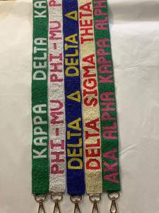 Luxury Fancy Beaded Embroidery DELTA SIGMA Crossbody Strap <b>Belt</b> With High Quality Craft And Cute Patterns From India - Product Image 5