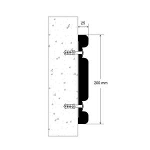 Capuchon de finition pour système de protection murale en TPE PVC de 20 cm de largeur - Product Image 2
