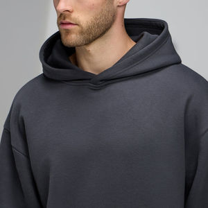 Wholesale <b>Men's</b> <b>Oversized</b> 100% Cotton <b>hoodies</b> for <b>mens</b> Heavyweight Blank Drop Shoulder Pullover custom printed <b>mens</b> <b>Hoodies</b> - Product Image 3