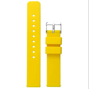 JD417 Correa de Reloj Inteligente Deportiva Unisex de Silicona Amarilla de 20/22 mm, Impermeable, de Acero Inoxidable, Suave, Transpirable, Ligera y Duradera - Product Image 1