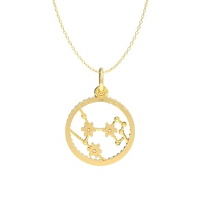 Elegante oro blanco Virgo colgante celestial joyería fina para almas conectadas a tierra parte de una elegante colección del zodiaco colgantes encantos - Product Image 3