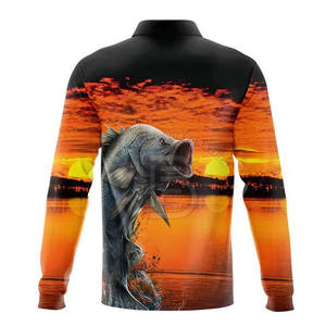 Polo de pêche à manches longues en tissu respirant pour la pêche, la randonnée, les sports de plein air, polos - Product Image 2