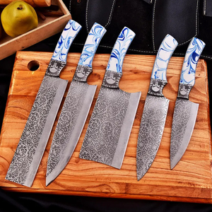 Juego de Cuchillos de Cocina de Acero de Damasco con Alto Contenido de Carbono, Juego de 5 Cuchillos de Chef - Product Image 3