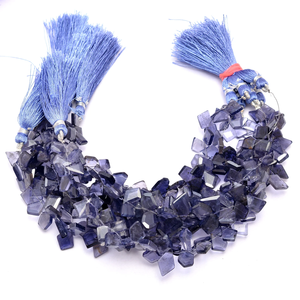 AAA iolite พลอยเจียระไน6x8mm-7x10mm ก้อนหิน iolite ธรรมชาติกึ่งมีค่าตัดเป็นขั้นๆลูกปัดเจาะด้านข้างแบบแฟนซีสำหรับเครื่องประดับ - Product Image 6