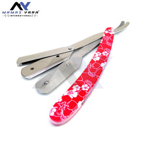 Navajas de Barbero de Acero Inoxidable, Navajas de Afeitar Plegables Profesionales para Salón, Navaja de Afeitar Recta con Bloqueo Giratorio - Product Image 5