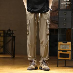 กางเกงยีนส์ขาบานลายพรางสำหรับผู้ชายกางเกงคาร์โก้ใส่ทำงานแนวสตรีทแวร์ผ้าไนลอนพิมพ์ลายพรางดีไซน์ใหม่ออกแบบได้ตามต้องการ - Product Image 2