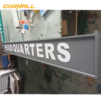Enseigne publicitaire LED rétroéclairée 3D, lettres lumineuses personnalisées, design extérieur, acier inoxydable IP67, certifiée CE, pour commerces