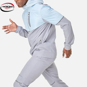 เสื้อกันลมผ้าทอพิมพ์ลายกันน้ำสำหรับผู้ชายเสื้อกันลมปรับได้3ระดับฝากระโปรงด้านหน้าระบายอากาศได้สำหรับฤดูใบไม้ร่วง - Product Image 2