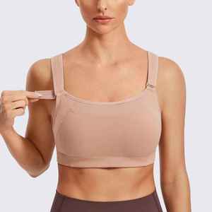 Custom Women Adjustable <b>Strap</b> High Support Padded Sports <b>Bra</b> Wholesale Breathable Yoga Fitness Running Gym Workout Activewear - Product Image 1