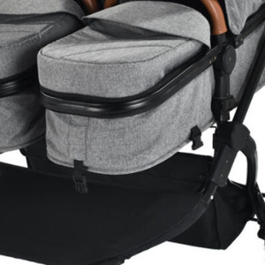 Poussette bébé, cadre en alliage d'aluminium, pliable, portable, capacité de charge de 15 kg, nouveau-né à 3 ans, tissu brun - Product Image 5
