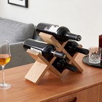 Vente en gros de supports à vin en bois fabriqués à la main porte-bouteilles de champagne décoratif de luxe dans la cuisine