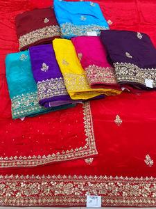 Designer moderne non cousu brodé à la main belle tenue de fête costumes indien mode avant style traditionnel - Product Image 2