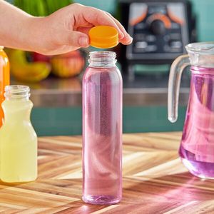 350ml <span class=keywords><strong>12</strong></span> <span class=keywords><strong>onzas</strong></span> <span class=keywords><strong>12</strong></span> oz redondo plástico transparente prensado en frío botellas de jugo contenedor para batidos jugos cócteles bebidas en movimiento - Product Image 2