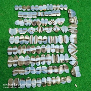 Piedras Preciosas de Cuarzo Sueltas, Cabujón de Pietersita Natural Única, Certificadas por Terceros por KHUSHI GEMS STONE, Forma Mixta de 10-30 mm - Product Image 2