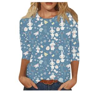 Camisetas de Algodón de Pana para Mujer de Alta Calidad, Ecológicas, Ajustadas, Transpirables, Diseño Personalizado, Patrón 3D, Moda en Venta - Product Image 1