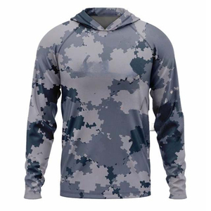 2025 nuevo diseño UPF 50 para hombre, jersey que absorbe la humedad, camisas de pesca elásticas, capucha ventilada de malla de manga larga, 100% poliéster - Product Image 2