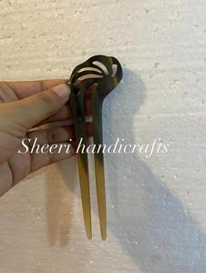 Handmade Eco-Friendly Polished Buffalo Horn <b>Hair</b> Styling Accessories Unique <b>Hair</b> Fork Stick <b>Barrettes</b> <b>Clips</b> for Professional - Product Image 6