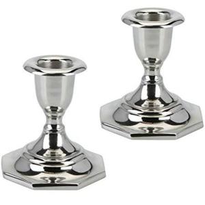 Nouveauté : Ensemble de deux supports en métal nickelé pour la décoration de la maison et de la table, centre de table décoratif - Product Image 1