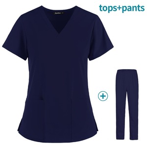 Venta al por mayor OEM Unisex Enfermería Scrub transpirable suave rayón tela de alta calidad de estilo personalizado Logo Anti-Pilling conjunto de secado rápido - Product Image 6