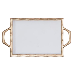 Plateaux de Service Uniques de Noël Ensemble de Deux Plateaux de Noël en Argent Nouveau Plateau Miroir en Métal avec Design Décoratif en Verre - Product Image 5