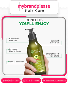 Champú de 500 ml para el Control de la Caída del Cabello con Grosella Espinosa India, Aloe Vera y Aceite de Oliva para Fortalecer el Cabello - Product Image 3