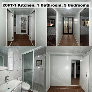 Contenedor Móvil Económico y Resistente de 20 pies, <span class=keywords><strong>Casa</strong></span> Prefabricada Expandible de 3-4 Dormitorios para Granjas Rurales en Argentina - Product Image 3