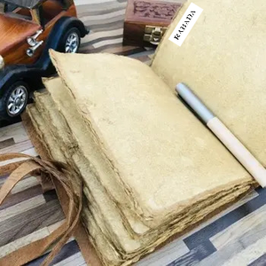 Antique Vintage Leather Cover Journal Notebook Diary With Deckle Edge Handmade Paper Journal Diary - Product Image 2