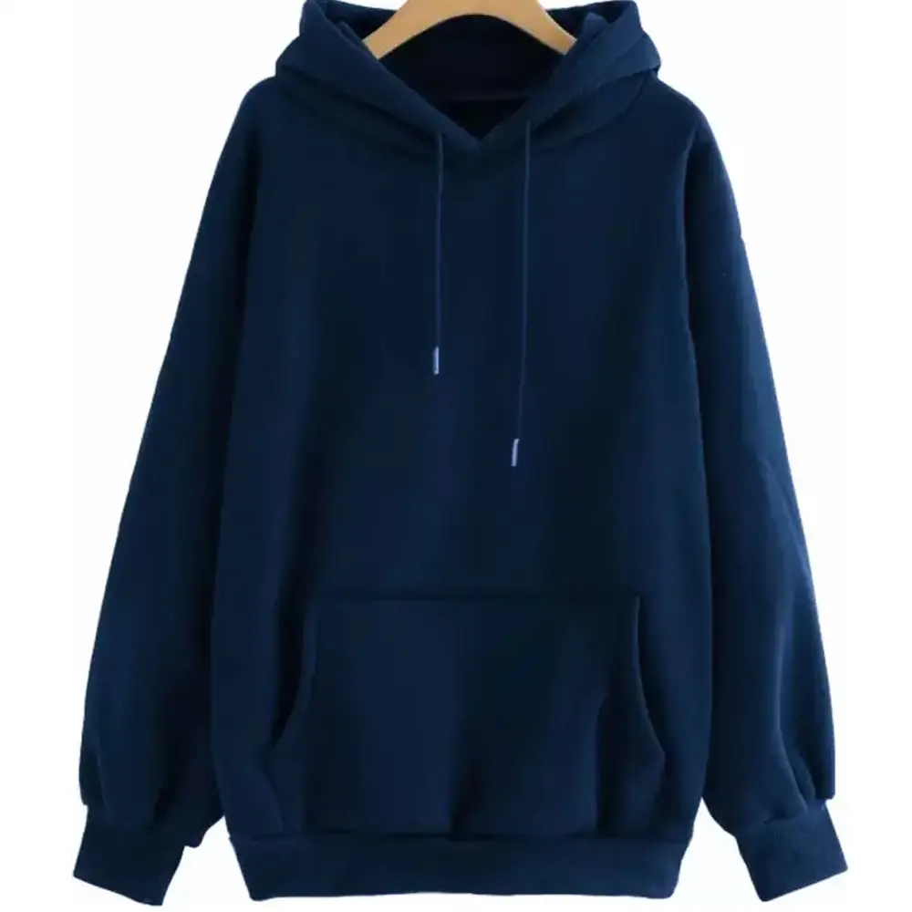 Hoodie poliester kualitas terbaik Pullover katun wanita hangat grosir hoodie bordir cetak kustom