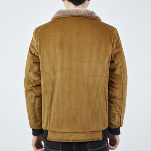 Veste en toile formelle marron foncé pour homme, coupe-vent à simple boutonnage, manteau d'hiver chaud jusqu'aux genoux - Product Image 3