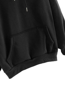 Sudadera con Capucha Extra Grande para Mujer, 100% Algodón, de Primera Calidad, con Logotipo Personalizado, Hombros Caídos, Estilo Urbano - Product Image 4