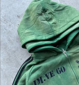 เสื้อฮู้ดฟอกสีกรดวินเทจสำหรับผู้ชายผู้หญิงเสื้อมีฮู้ดขนาดใหญ่พิเศษพิมพ์โลโก้ได้ตามต้องการ - Product Image 4