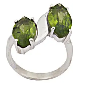 Anillo de Plata 925 con Peridoto para Mujer, Joyería Fina Geométrica Hecha a Mano con Baño de Platino y Rodio, Certificado GRS, Anillo Turco - Product Image 3
