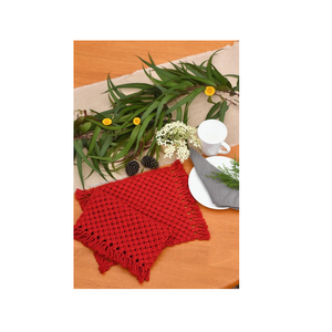 High Quality Kitchen Dining <b>Heat</b> Resistant Round Placemats Boho Macrame Woven Tassel Print Table Mats Pad Non-Slip Placemats - Product Image 5