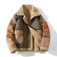 Veste en cuir haut de gamme Plus velours épaississement mode grande taille kaki homme PU veste hommes automne hiver épaississement