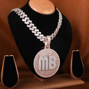 MB Round Club personalizado Moissanite diamante colgante 925 plata esterlina completo Iced Out Hip Hop Moissanite colgante regalo para hombres - Product Image 4