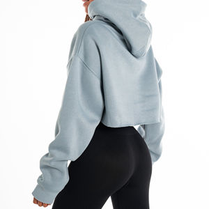 Crop Top Femme Sweat à Capuche Décontracté Pull Léger Manches Longues Tendance Confortable Mode Style Urbain - Product Image 2