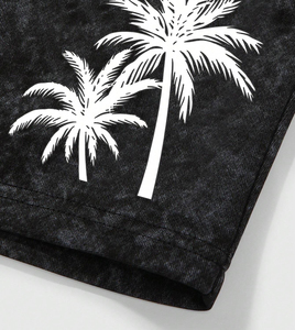 Pantalones cortos de estilo deportivo personalizados de alta calidad, pantalones cortos de algodón a la moda para hombres, pantalones cortos con cordón de cintura elástica lavados a la piedra - Product Image 2