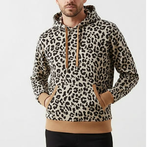 Sudadera con Capucha de Alta Calidad con Estampado de Leopardo para Hombre, los Mejores Fabricantes, Sudadera con Capucha y Cordón para Hombre, Sudadera con Capucha de Bajo MOQ - Product Image 1