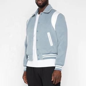 Blouson aviateur personnalisé avec poches en laine pour hommes Blouson aviateur personnalisé avec impression en gros léger et respirant à la mode - Product Image 6