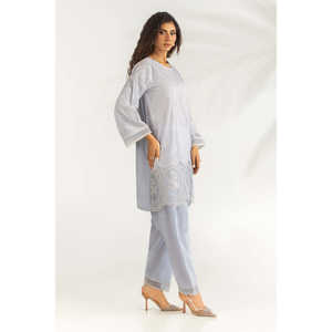 Conjunto Coordinado IPST-77139, Pantalones de Algodón Chifón con Bordado Cambric, Corte Ajustado, Talla Única (XXL/XL/Grande), para Primavera/Verano - Product Image 2