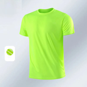 Camiseta deportiva de secado rápido para hombre, cuello redondo, para gimnasio, correr, satén, absorbe la humedad, manga corta, entrenamiento, ejercicio, gimnasio - Product Image 4