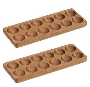 Porte-oeufs en bois naturel simple classique écologique plateau à oeufs en bois pour ustensiles de cuisine à la maison porte-oeufs décoratif de table - Product Image 2