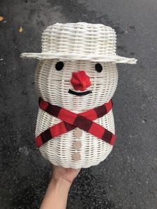 Falda de árbol de Navidad de mimbre hecha a mano, decoración de vacaciones natural rústica para celebraciones festivas ecológicas en el hogar - Product Image 5